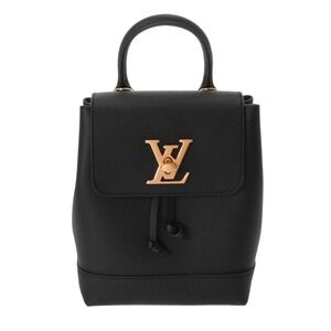 Louis Vuitton Lockme Backpack Noir Black Leather Daypack